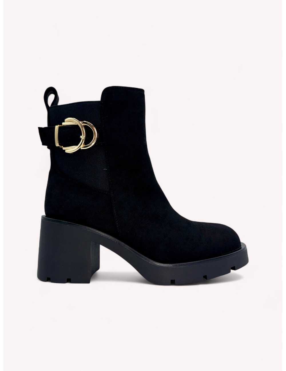Botin de Ante con tacon grueso Rimini Noir