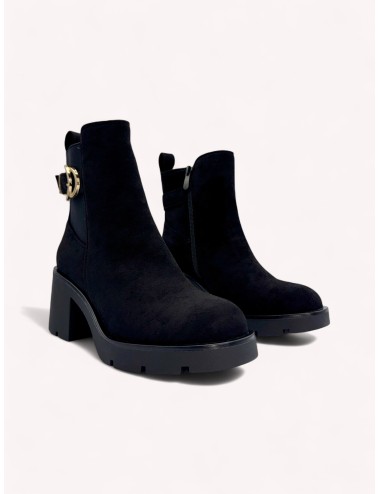 Botin de Ante con tacon grueso Rimini Noir