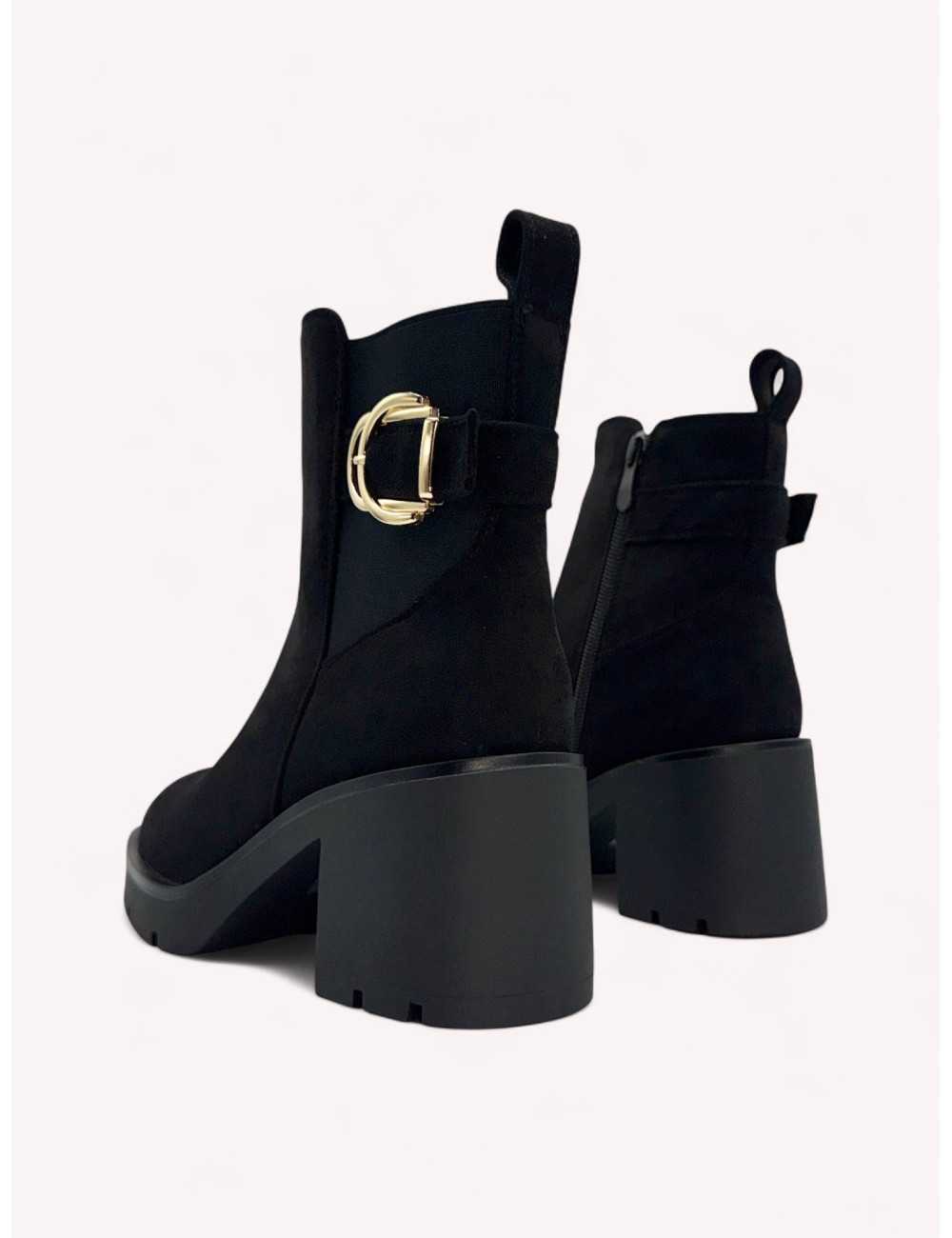 Botin de Ante con tacon grueso Rimini Noir