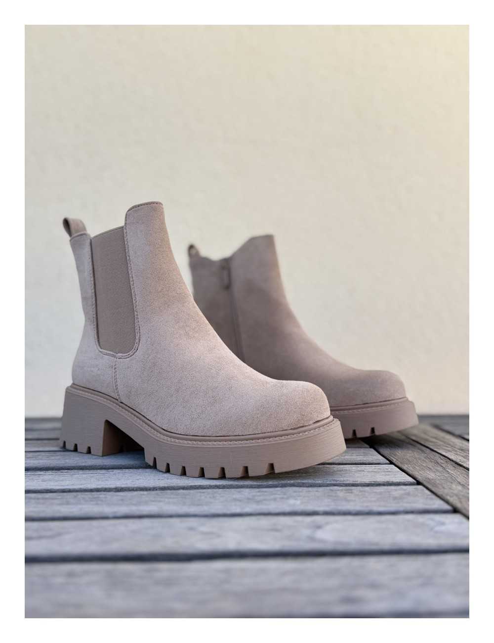 Botas con caña desmontable Renate Khaki