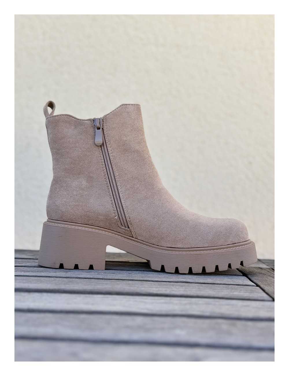 Botas con caña desmontable Renate Khaki