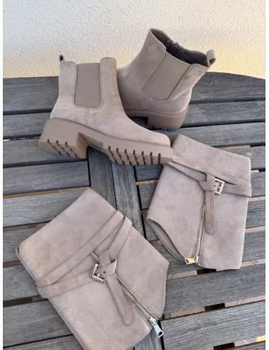 Botas con caña desmontable Renate Khaki