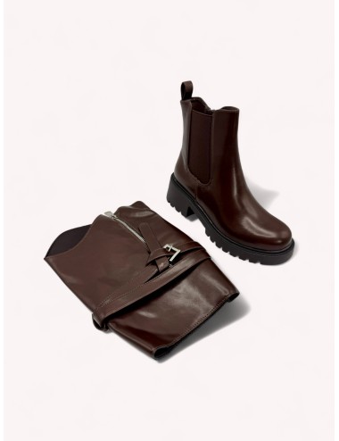 Botas con caña desmontable Renate Brown