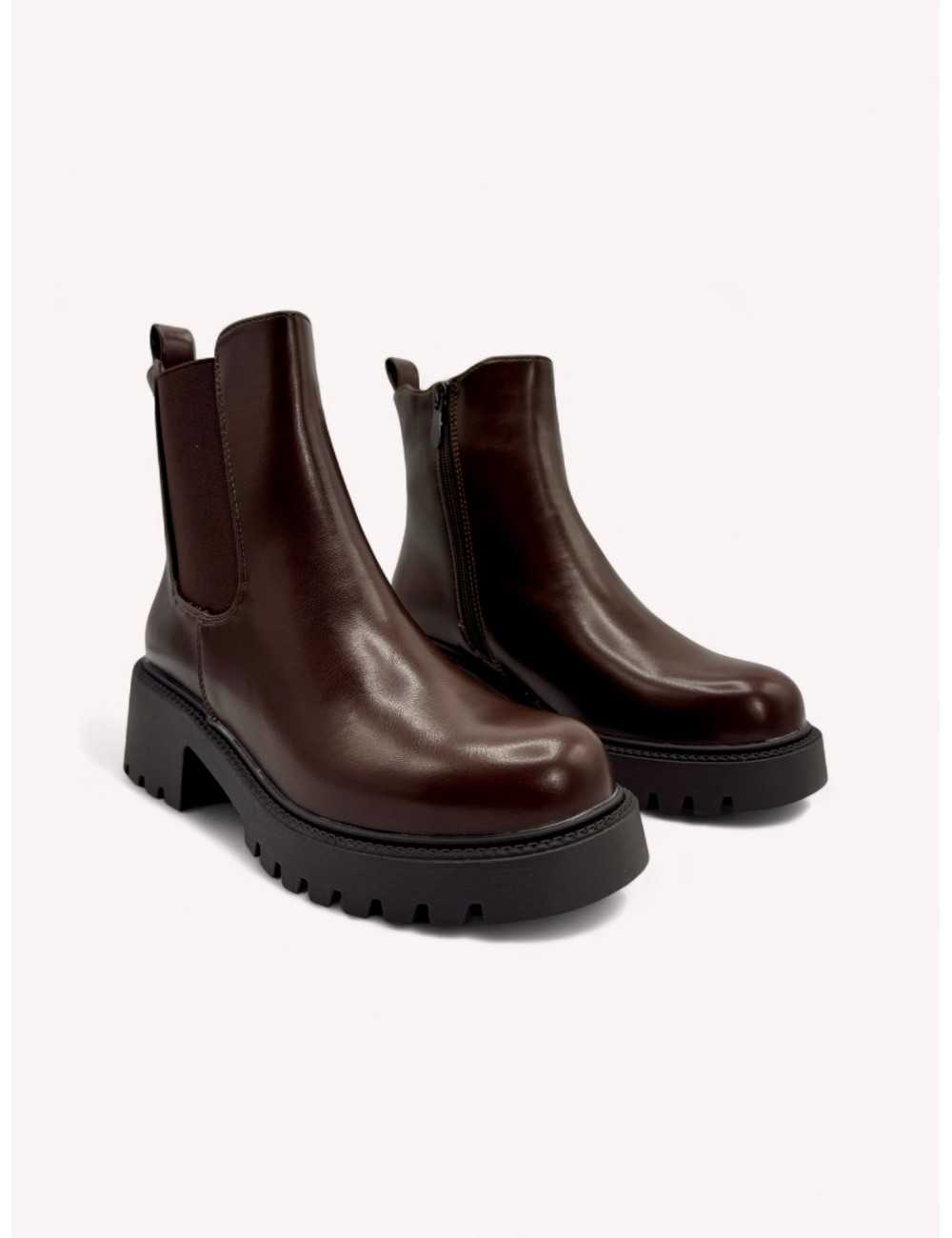 Botas con caña desmontable Renate Brown