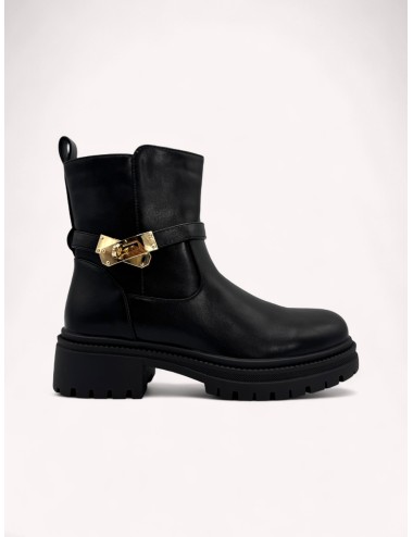 Botas con detalle dorado Motta Noir