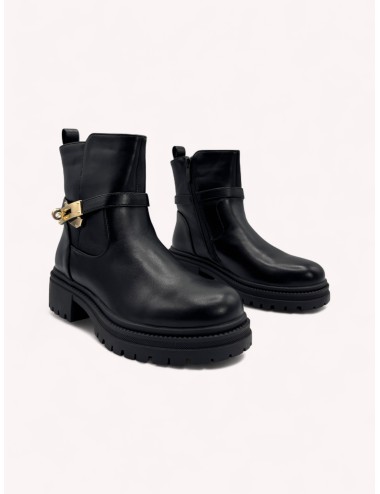 Botas con detalle dorado Motta Noir