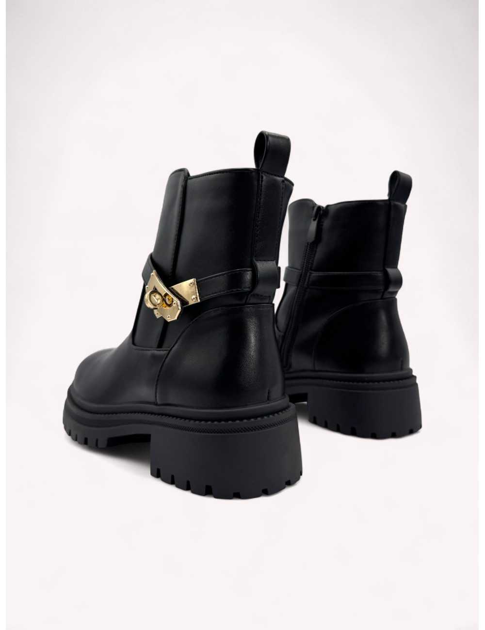 Botas con detalle dorado Motta Noir