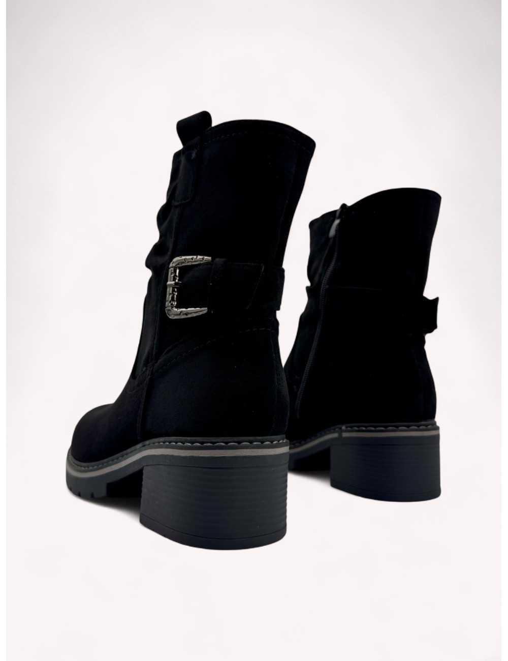 Botines con hebilla Alcione Noir