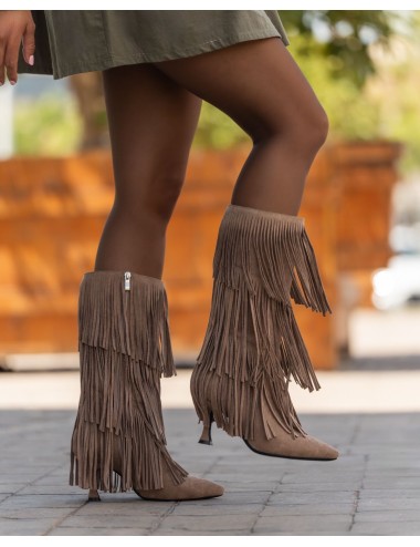 Botas Con Flecos Livorno Khaki