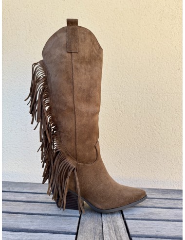 Botas Cowboy con Flecos Verona Khaki