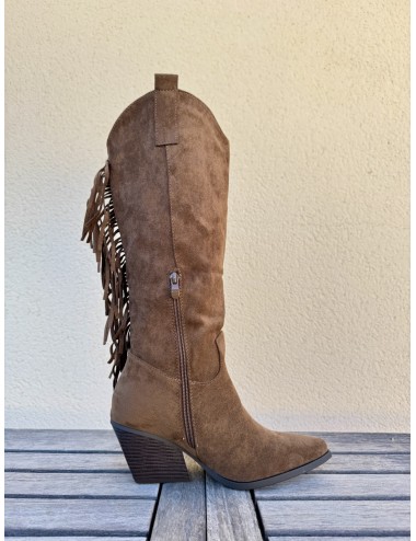 Botas Cowboy con Flecos Verona Khaki