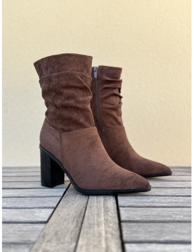 Botines con tacón Pieve Brown