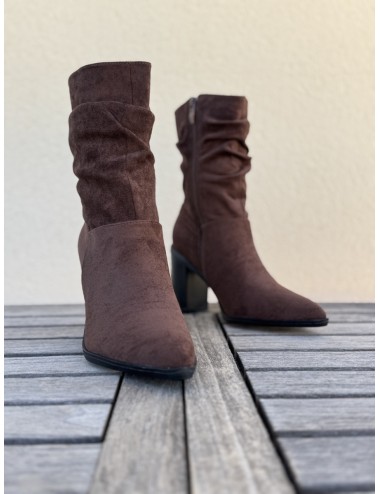 Botines con tacón Pieve Brown