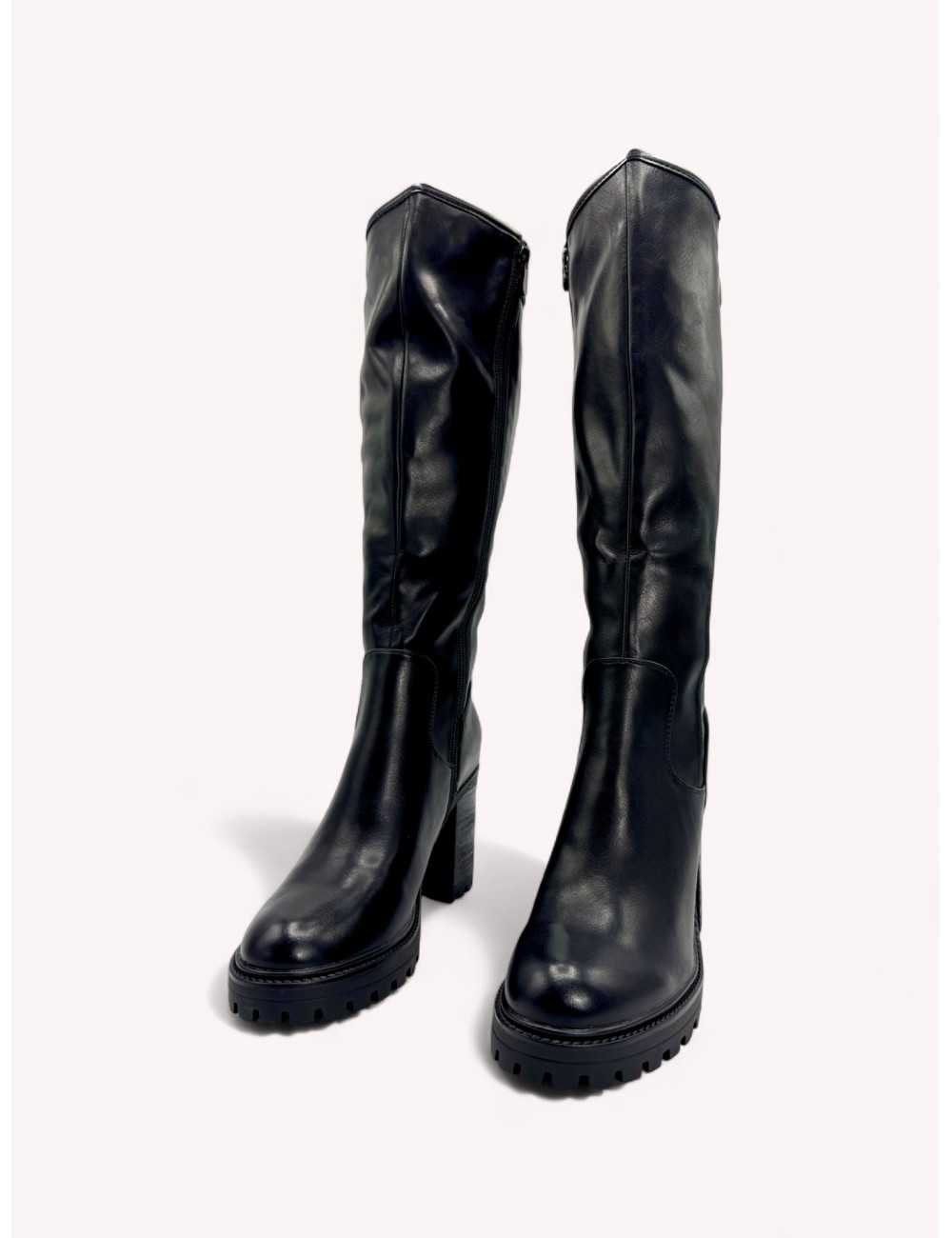 Botas Altas con tacon grueso Bolonia Noir