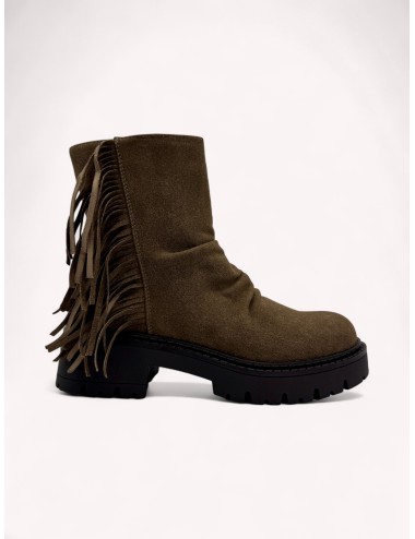 Botas con flecos Lecce Khaki