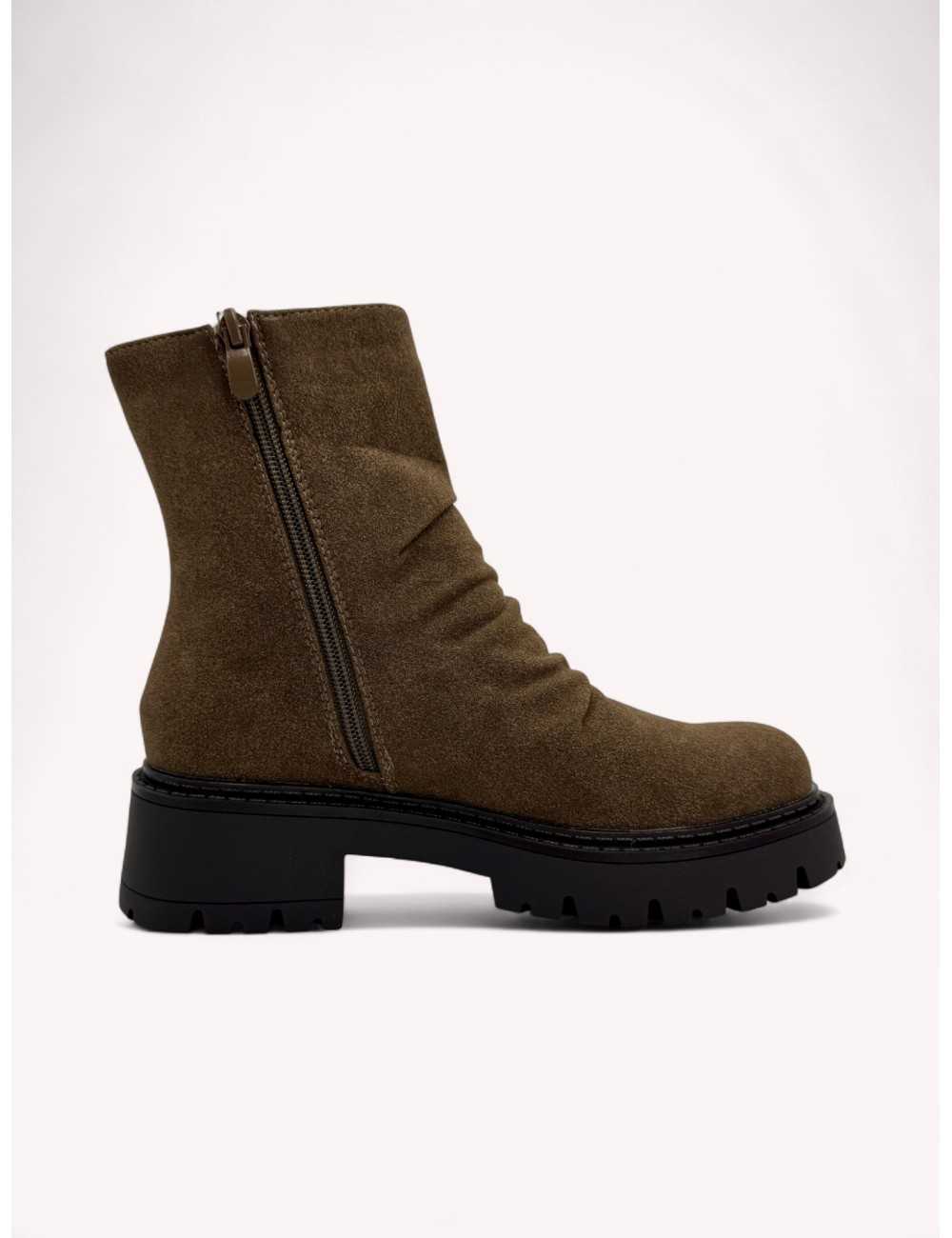 Botas con flecos Lecce Khaki