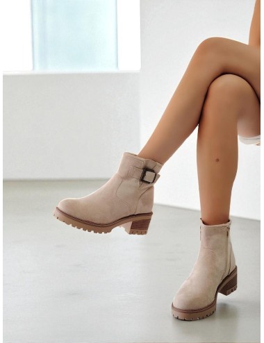 Botas de Ante con hebilla y cremallera Gubbio Khaki