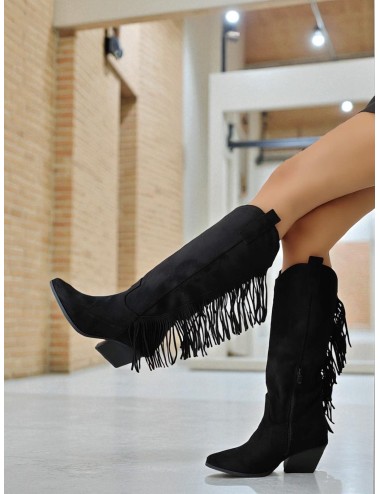 Botas Cowboy con Flecos Verona Noir