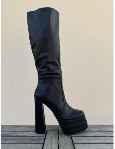 Botas con tacon y Plataforma Monzone Noir