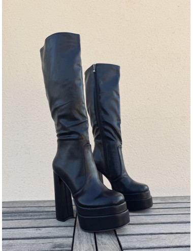 Botas con tacon y Plataforma Monzone Noir