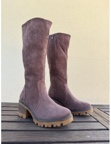 Bota de Ante con cremallera Noale Brown