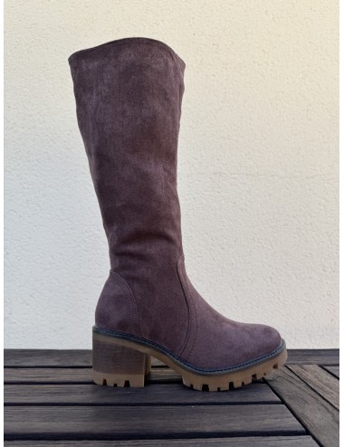 Bota de Ante con cremallera Noale Brown