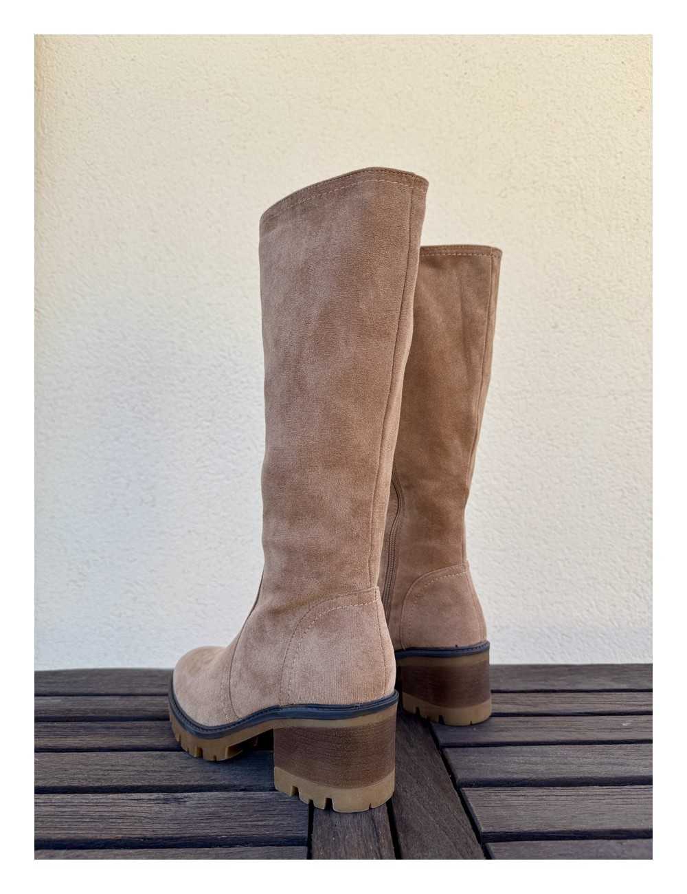 Bota de Ante con cremallera Noale Khaki