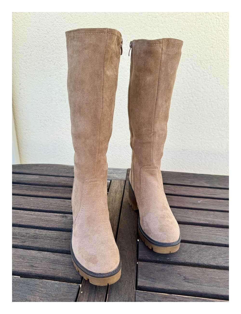 Bota de Ante con cremallera Noale Khaki