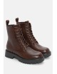 Botas bikers con cordones y cremallera Gavi Brown