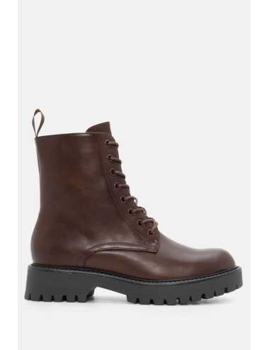 Botas bikers con cordones y cremallera Gavi Brown