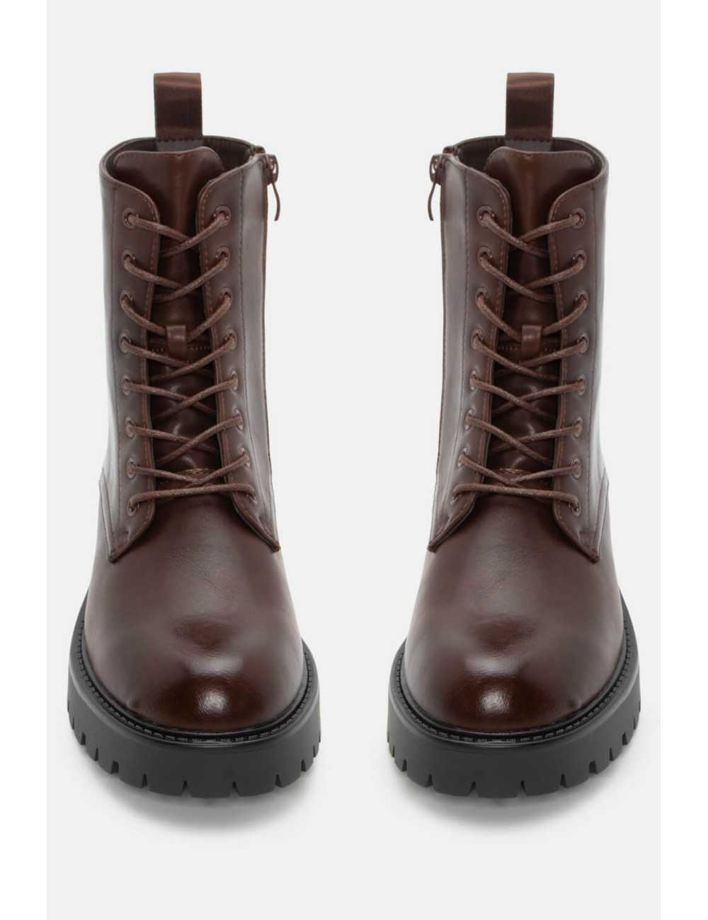 Botas bikers con cordones y cremallera Gavi Brown