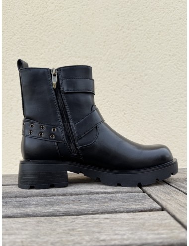 Botas con hebillas y tachuelas Luzza Noir