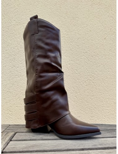 Botas Cowboy con hebillas Veveri Brown