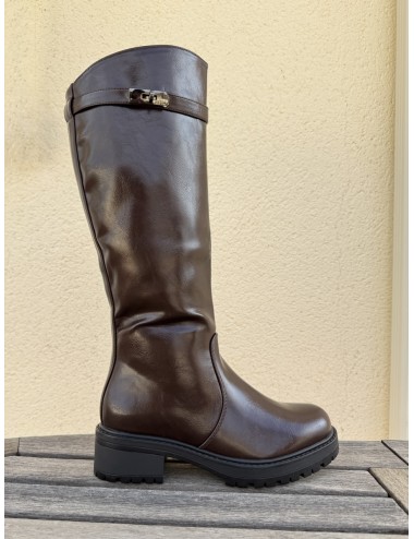 Botas caña alta con hebilla Sesia Brown