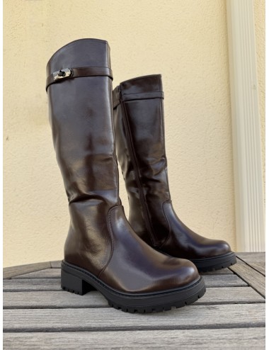 Botas caña alta con hebilla Sesia Brown
