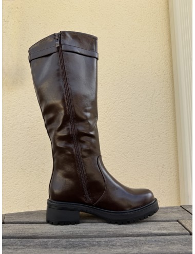 Botas caña alta con hebilla Sesia Brown