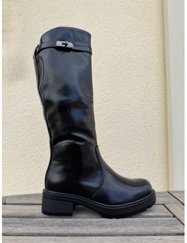 Botas caña alta con hebilla Sesia Noir