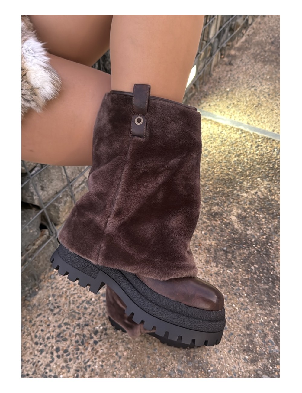 Botas de invierno con Pelo Sintetico Jesolo Brown