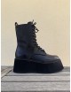 Botas militares con plataforma Frosi Tinto