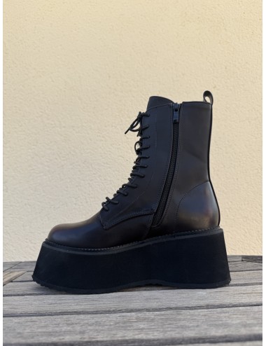 Botas militares con plataforma Frosi Tinto