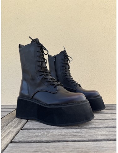 Botas militares con plataforma Frosi Tinto