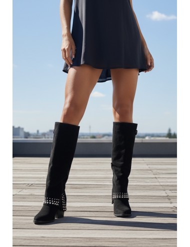 Botas Conwboy con detalle plateado Trino Noir