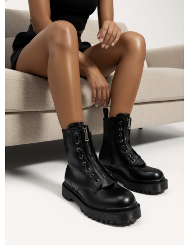 Botas Militares con cremallera Amaroni Noir