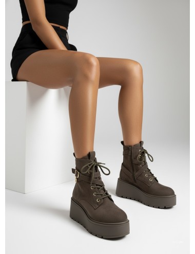 Botas con Plataforma y Cremallera Angri Green