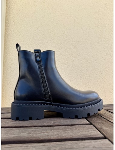 Botas moteras con hebilla y cremallera Molise Noir