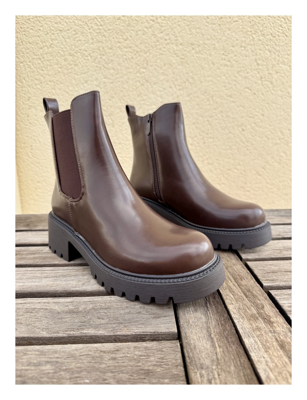 Botas con caña desmontable Renate Brown