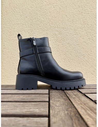 Botines con hebilla y cremallera Picerno Noir