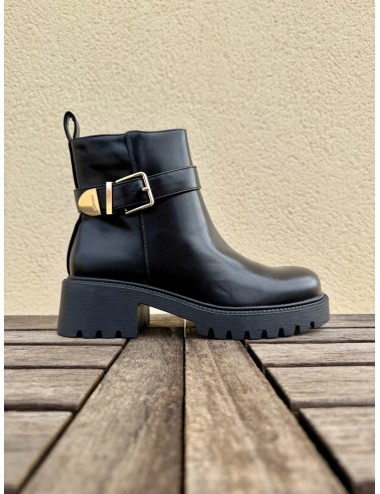 Botines con hebilla y cremallera Picerno Noir