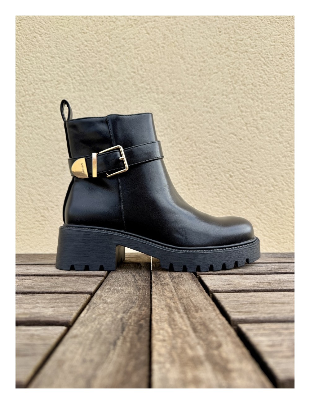 Botines con hebilla y cremallera Picerno Noir