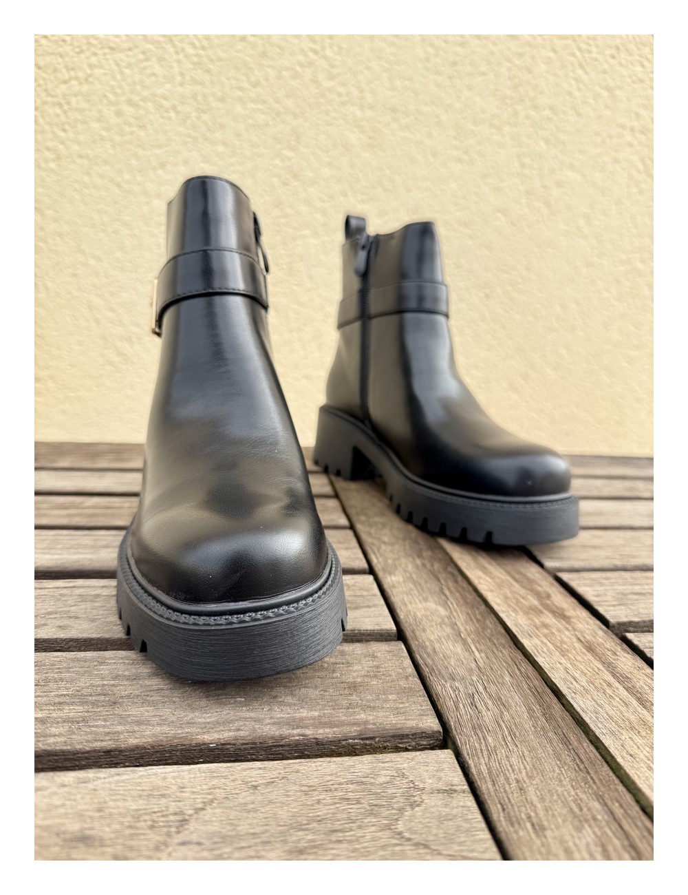 Botines con hebilla y cremallera Picerno Noir